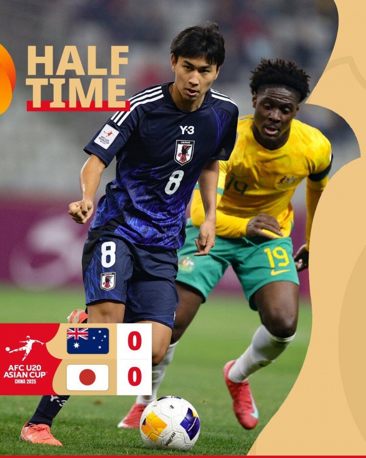 半場-澳大利亞U20暫0-0日本U20 場面沉悶雙方0射正